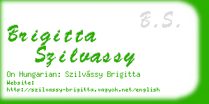 brigitta szilvassy business card